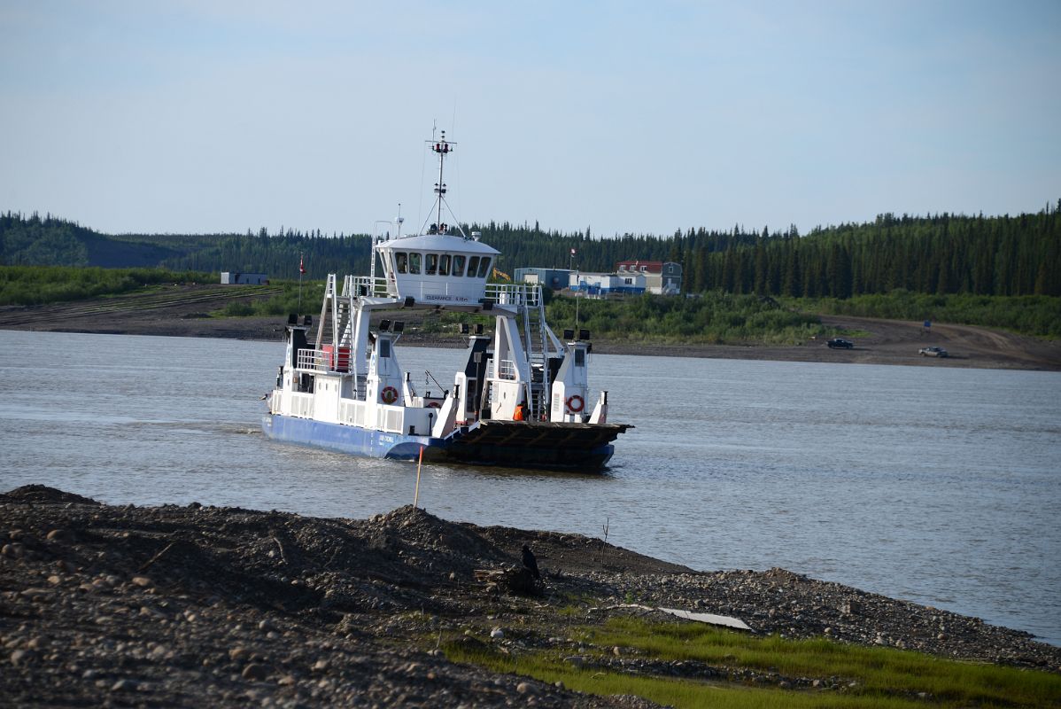 02A The MacKenzie River Ferry At Tsiigehtchic Northwest Territories On Day Tour From Inuvik To Arctic Circle